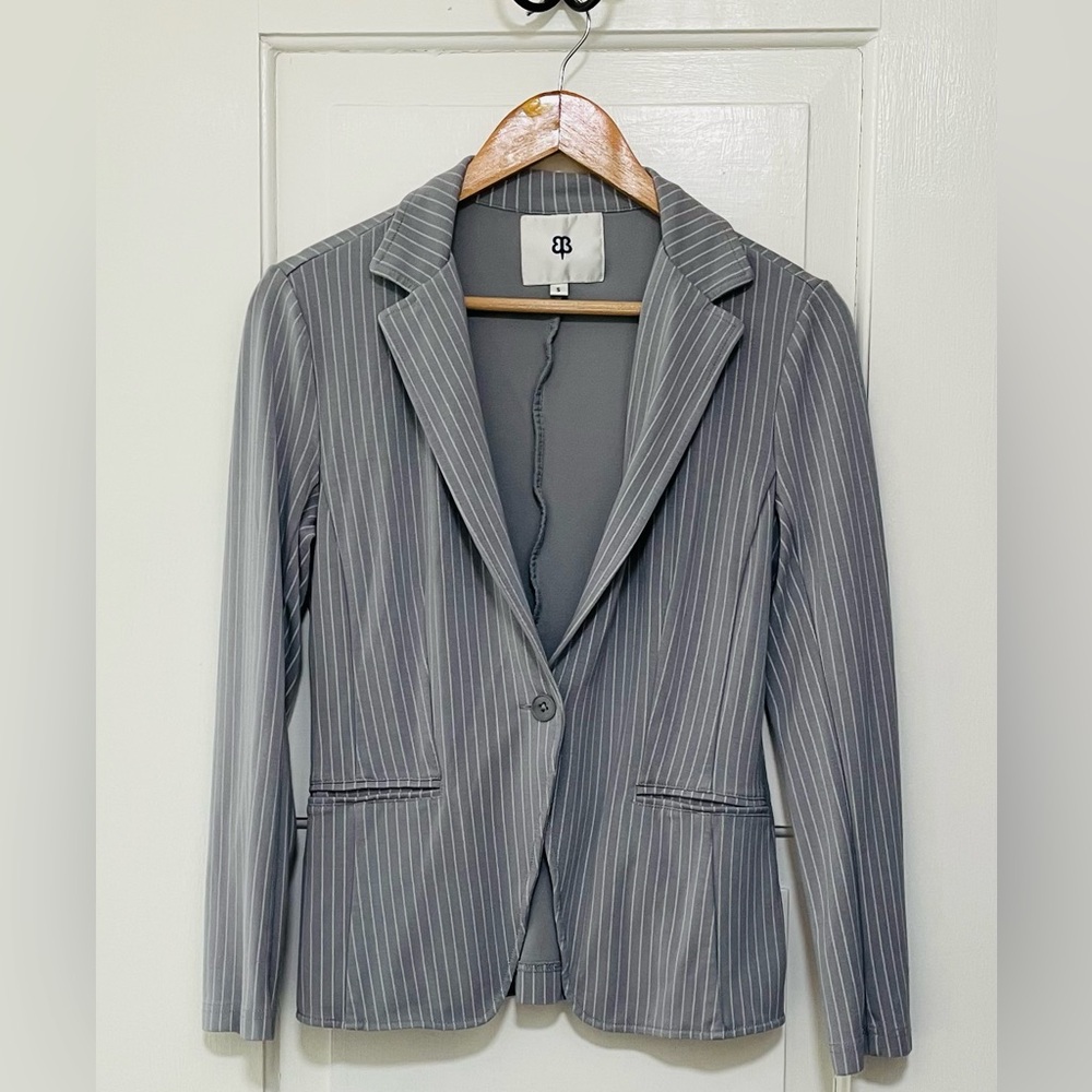 Beta Brand, Gray Pinstripe Women's Blazer